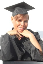 photo of Pam Newton in cap and gown